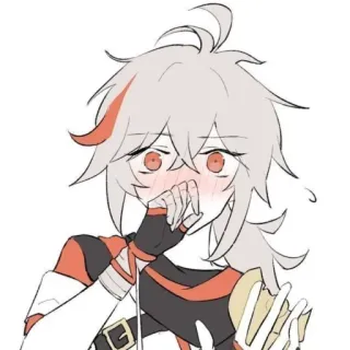 😳 Kaedehara Kazuha Genshin Impact 动漫, 原神, 枫原万叶, 万叶, 游戏 telegram sticker