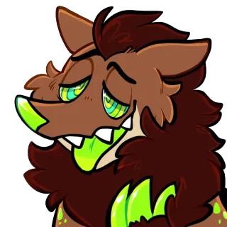🌀 Фурри, Антро, Волк, Мультфильм, Персонаж, Животное, Монстр telegram sticker