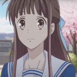 🦋 Tohru Honda Fruits Basket аниме, девушка, мультфильм, персонаж telegram sticker