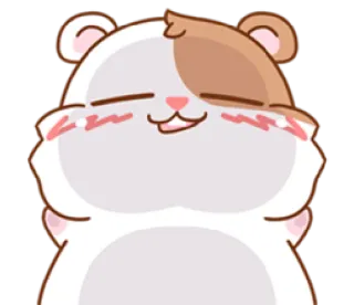 😌 햄스터, 귀여운, 동물, 애완동물, 만화, 웃긴 telegram sticker