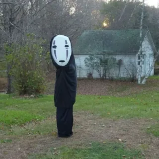 👁‍🗨 No-Face Spirited Away la città incantata, senza volto, anime, ghibli, maschera, personaggio telegram sticker