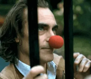 🃏 Joker clown, Joker, movie, red nose, Joaquin Phoenix telegram sticker