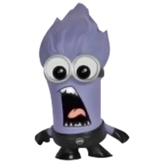 👿 Evil Minion Despicable Me 2 minion, purple, despicable me, cartoon, villain telegram sticker