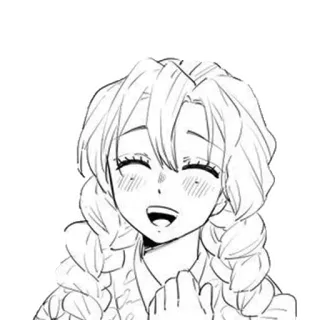 😊 Anime, Manga, Felice, Sorriso, Donna telegram sticker