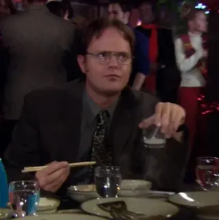 🗞 Dwight Schrute The Office tv serie, comedy, büro, schrute, party telegram sticker