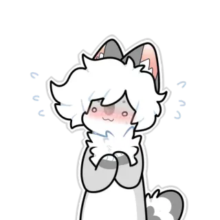 😳 gato, animal, adesivo, desenho animado, fofo telegram sticker
