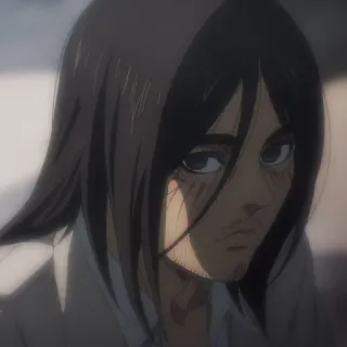 🗡 Eren Yeager Attack on Titan Eren Yeager, Ataque dos Titãs, Anime, Personagem, Mangá whatsapp sticker