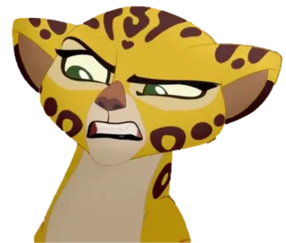 😡 léopard, animal, dessin animé, visage, expression telegram sticker