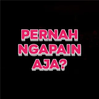 🙂 PERNAH
NGAPAIN
AJA? คำถาม, ข้อความ, อินโดนีเซีย, วลี telegram sticker
