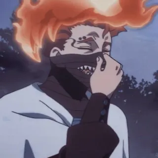 🦴 Fuegoleon Vermillion Black Clover Anime, Api, Sihir, Karakter telegram sticker