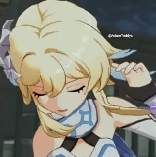 💛 Lumine Genshin Impact Anime, Videojuego, Personaje, Lumine, Genshin Impact, Rubia, Chica telegram sticker