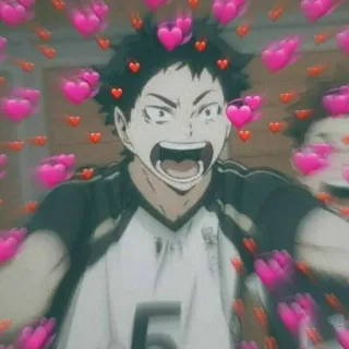 💗 anime, character, hearts, kawaii, sticker whatsapp sticker