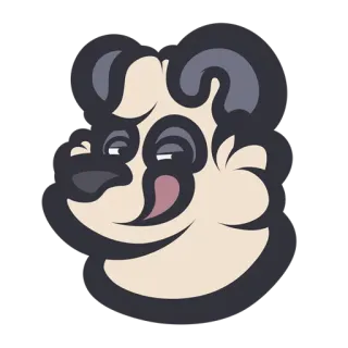 😜 panda, animal, cartoon, sticker, mammal, bear telegram sticker