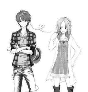 😊 anime, manga, couple, romance, cartoon, artwork, illustration telegram sticker