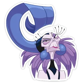🤨 Yzma The Emperor's New Groove disney, villain, cartoon, the emperor's new groove, yzma whatsapp sticker