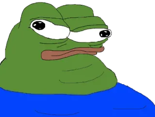 😕 Pepe the Frog pepe, frog, meme, sad telegram sticker