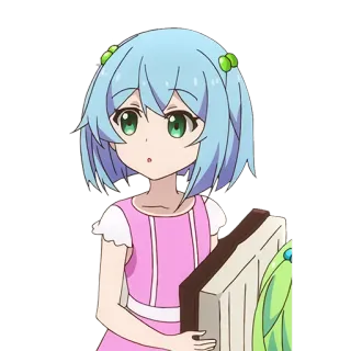 👀 Аниме, Девушка, Милый, Наклейка telegram sticker
