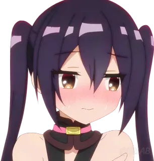 😳 Anime, Meisje, Blozen, Lief telegram sticker