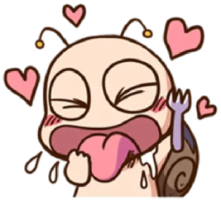 🍴 Cartoon, Niedlich, Hungrig, Lustig, Emoji, Liebe telegram sticker