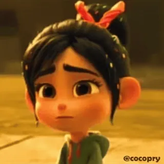 🥺 Vanellope Wreck-It Ralph @cocopry Vanellope, Disney, dibujos animados, Ralph el demoledor, triste telegram sticker