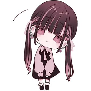 🙃 Anime, Chibi, Schattig, Manga, Meisje telegram sticker