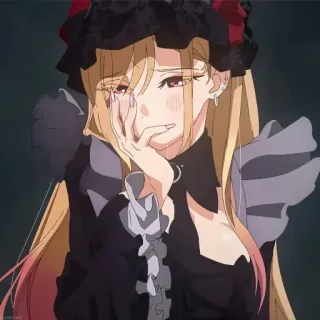 😐 Marin Kitagawa My Dress-Up Darling อนิเมะ, มังงะ, น่ารัก, ผู้หญิง, ผมบลอนด์, คอสเพลย์ telegram sticker
