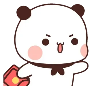 ☺️ Panda, Carino, Cartone animato, Emoji, Arrabbiato, Sfacciato telegram sticker