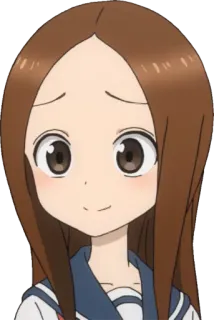 🤡 Takagi Karakai Jōzu no Takagi-san Anime, Personaje, Chica, Uniforme escolar, Takagi-san telegram sticker