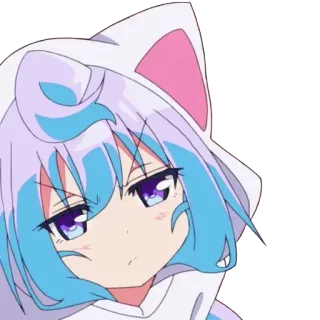 😠 Anime, Chat, Mignon, Manga, Fille, Dessin animé, Sticker telegram sticker