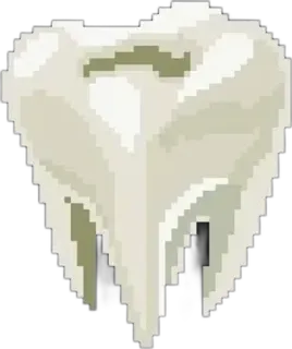 🌟 tooth, dental, pixel art, healthcare, teeth telegram sticker