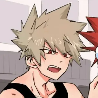 🔌 Bakugo My Hero Academia Anime, My Hero Academia, Bakugo, Manga, Cartoon telegram sticker