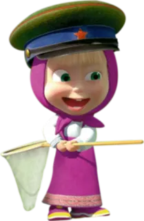 💂 Masha Masha and the Bear Kartun, Karakter, Lucu, Gadis, Masha telegram sticker
