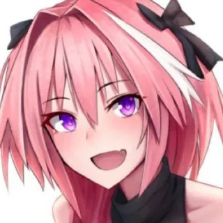 😏 Astolfo Anime, Manga, Personnage, Astolfo, cheveux roses, Trap telegram sticker