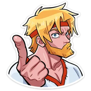 ☝️ man, cartoon, pointing, gesture, illustration, sticker telegram sticker