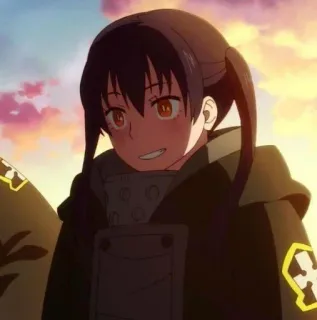 💗 Maki Oze Fire Force anime, firefighter, female, Maki Oze, Fire Force telegram sticker