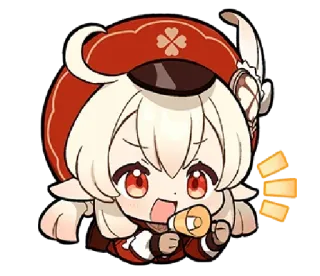 📢 Klee Genshin Impact anime, game, child, cute, klee telegram sticker