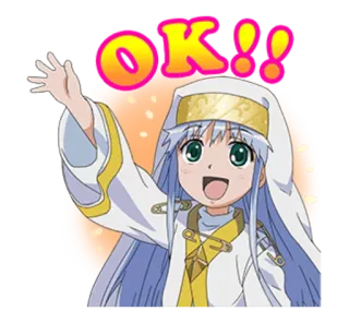 👌 OK!! Anime, Dziewczyna, Ok, Szczęśliwy, Uroczy, Wyraz telegram sticker