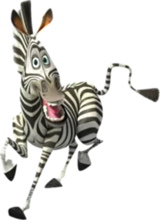 🙂 Marty Madagascar zebra, cartone animato, animale, divertente, animato, personaggio telegram sticker