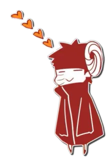 😌 anime, heart, cartoon, cute telegram sticker
