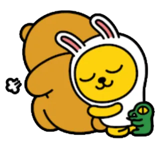 👬 Ryan Kartun, Binatang, Beruang, Kelinci, Peluk, Lucu telegram sticker