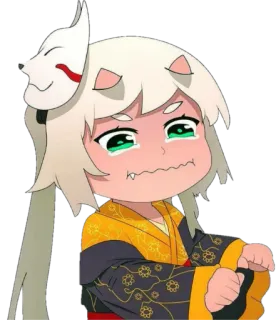 😭 anime, character, crying, sad, sticker telegram sticker