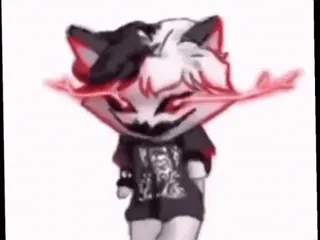 🐱 Katze, Cartoon, Anime, Gothic, Illustration, Figur whatsapp sticker