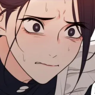🔖 Anime, Manga, Emoción, Asustado, Preocupado, Expresión whatsapp sticker