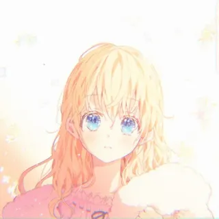 🌨️ Anime, Dessin animé, Illustration, Personnage, Fille, Blonde whatsapp sticker