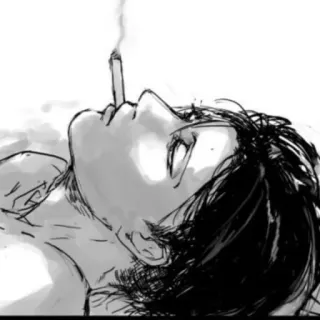 🚬 thuốc lá, hút thuốc, người, bản phác thảo, thuốc lá whatsapp sticker