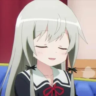 🕸 Dziewczyna anime, Manga, Słodkie, Kreskówka, Mundur szkolny, Uśmiech telegram sticker