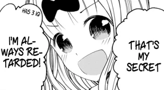 😇 I'M ALWAYS RETARDED! THAT'S MY SECRET HAS 3 IQ Anime, Manga, Offensiv, Text telegram sticker