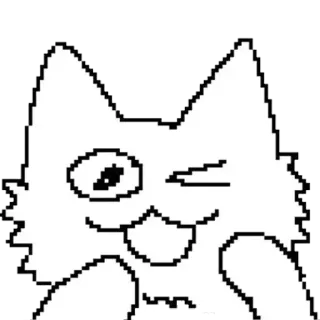 😉 cat, animal, cartoon, character, sticker, art, digital art telegram sticker