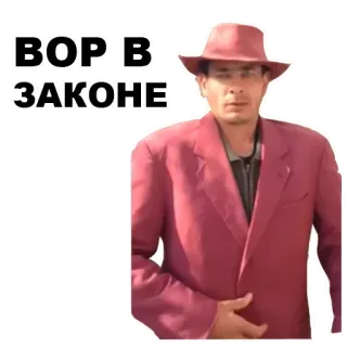 👮‍♂️ ВОР В ЗАКОНЕ 男, スーツ, 帽子, ギャング, 犯罪者, ロシアマフィア telegram sticker