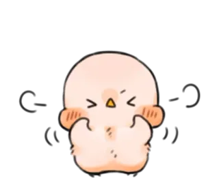 😆 mignon, kawaii, chibi, adorable, poussin, dessin animé telegram sticker